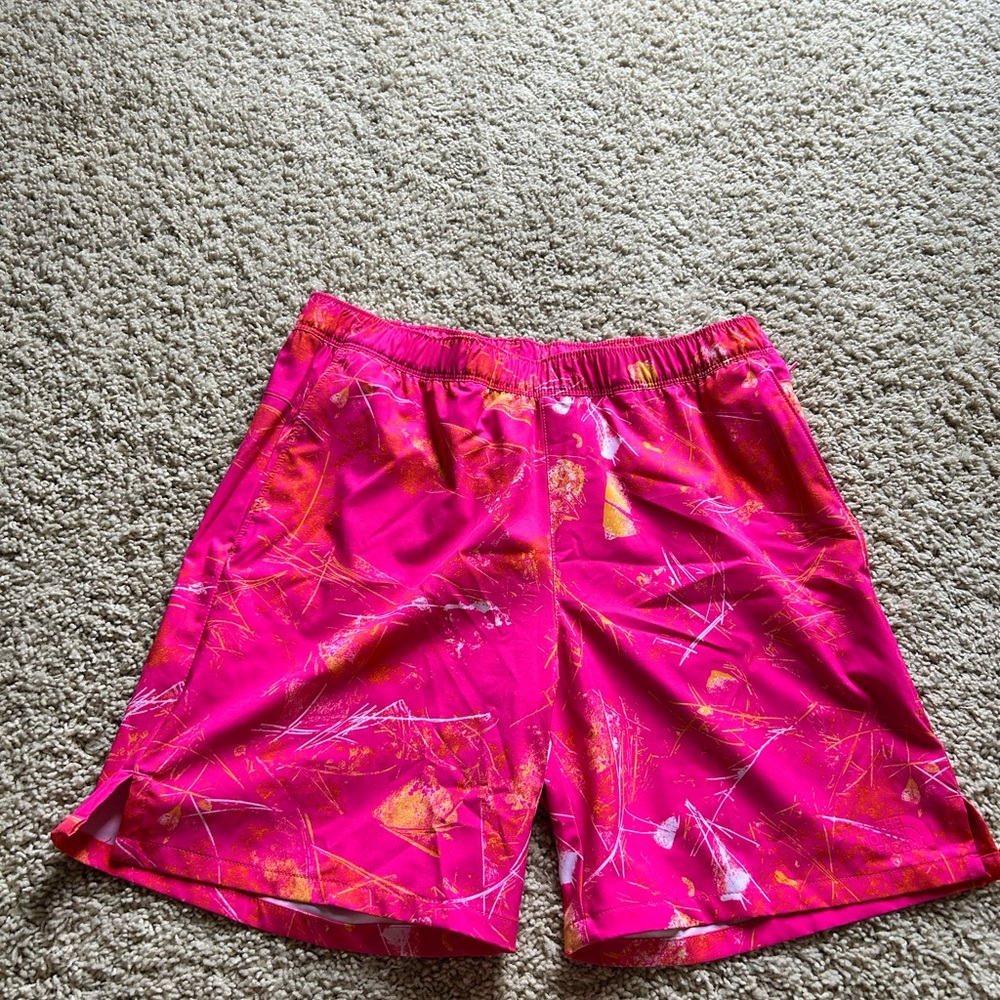 Men's Pink North Face Shorts